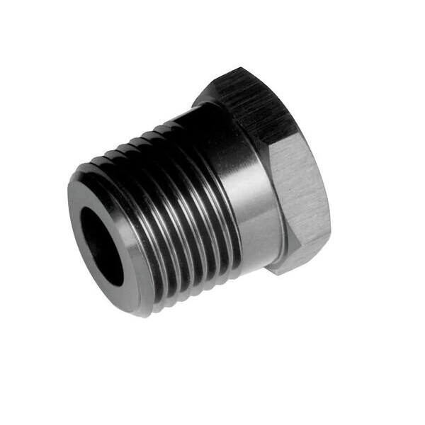 Red Horse Performance -04 (1/4") NPT MALE TO -02 (1/8") NPT FEMALE REDUCER - BLACK 912-04-02-2 - main